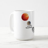 かわいい宇宙飛行士ねこが銀河に浮かぶ コーヒーマグカップ (正面左)