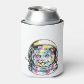 かわいい宇宙飛行士ねこ 缶クーラー (缶正面)