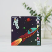 かわいい宇宙飛行士のカード カード (スタンド正面)