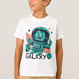 かわいい宇宙飛行士のギャラクシー キッズ ボーイTシャツ Tシャツ