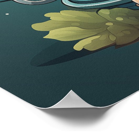 かわいい宇宙飛行士のポスター ポスター (角)