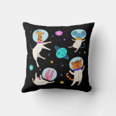 かわいい宇宙飛行士の動物が宇宙 クッション (裏面)