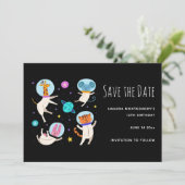 かわいい宇宙飛行士の動物が宇宙 セーブザデート (スタンド正面)