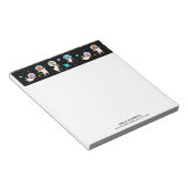 かわいい宇宙飛行士の動物が宇宙 ノートパッド (アングル)