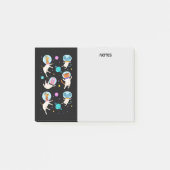 かわいい宇宙飛行士の動物が宇宙 ポストイット (正面)