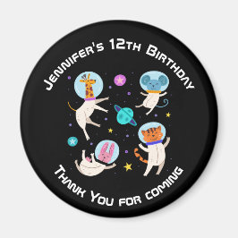 かわいい宇宙飛行士の動物宇宙イベントありがとう マグネット