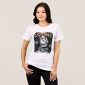 かわいい宇宙飛行士の子猫 トライブレンドＴシャツ (正面全面)