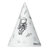かわいい宇宙飛行士の宇宙テーマ子供の誕生日 パーティーハット (左)