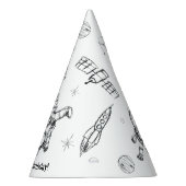 かわいい宇宙飛行士の宇宙テーマ子供の誕生日 パーティーハット (右)