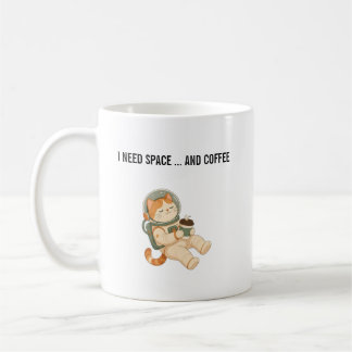 かわいい宇宙飛行士の猫のコーヒー愛好家ギフト コーヒーマグカップ