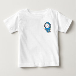かわいい宇宙飛行士の猫の赤ちゃんTシャツ ベビーTシャツ