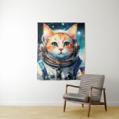 かわいい宇宙飛行士の猫 タペストリー (インサイチュ)