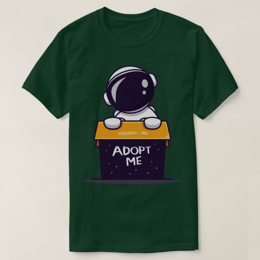 かわいい宇宙飛行士の箱 Tシャツ (デザイン正面)