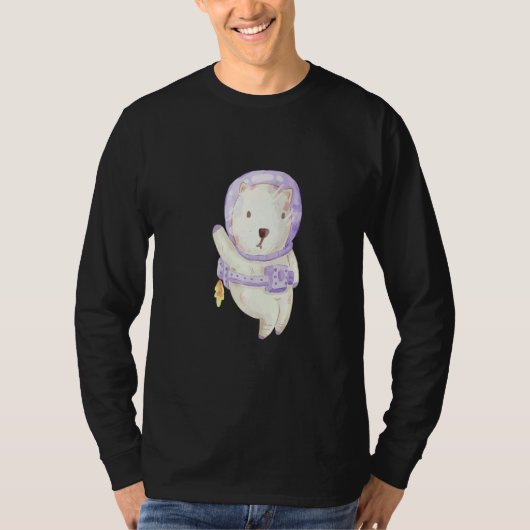 かわいい宇宙飛行士アイスベア Tシャツ (正面)