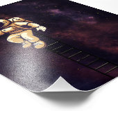 かわいい宇宙飛行士アート銀河系宇宙 フォトプリント            (角)