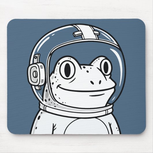 かわいい宇宙飛行士カエル宇宙アドベンチャー マウスパッド (正面)