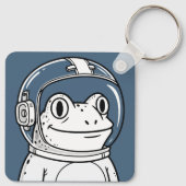 かわいい宇宙飛行士カエル 宇宙の冒険 キーホルダー (裏面)