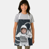 かわいい宇宙飛行士カスタムの写真 エプロン (インサイチュ)