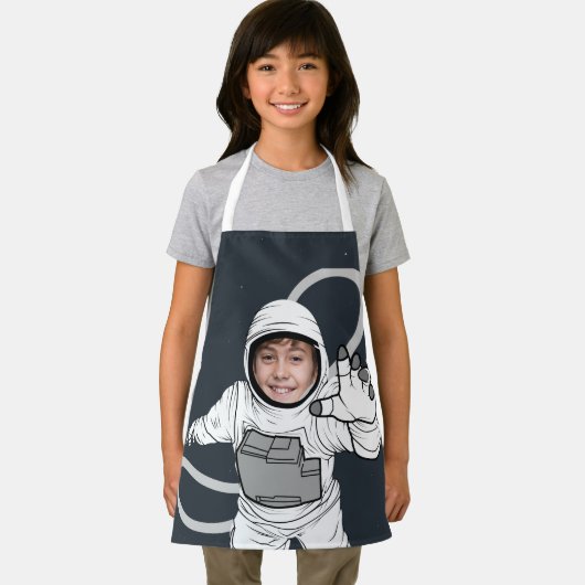 かわいい宇宙飛行士カスタムの写真 エプロン (インサイチュ)