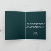 かわいい宇宙飛行士スターリーブラック&グリーン8誕生日 カード (内部)