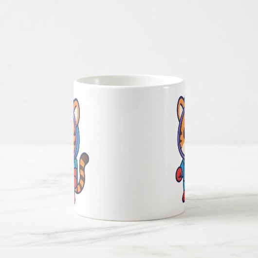 かわいい宇宙飛行士タイガーマグかわいい宇宙飲み物用品 コーヒーマグカップ (中央)