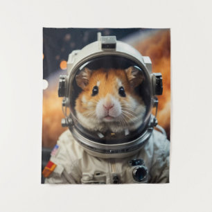かわいい宇宙飛行士ハムスター タペストリー