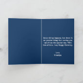 かわいい宇宙飛行士ロケットブルー銀河系8誕生日 カード (内部)