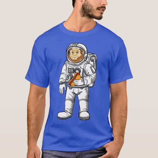 かわいい宇宙飛行士天文学ビッグフットの熱い愛犬家 Tシャツ (正面)