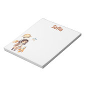 かわいい宇宙飛行士宇宙アドベンチャーパーソナライズされた ノートパッド (回転)