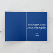 かわいい宇宙飛行士宇宙ロケットブルー8誕生日 カード (内部)