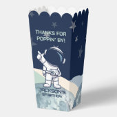 かわいい宇宙飛行士誕生日ポップコーン フェイバーボックス (裏面)