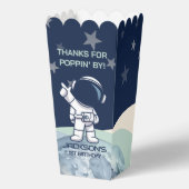 かわいい宇宙飛行士誕生日ポップコーン フェイバーボックス (正面)