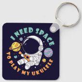 かわいい宇宙飛行士遊のウクレレ宇宙 キーホルダー (裏面)