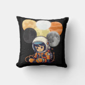 かわいい宇宙飛行士 スペースピロー クッション (正面)