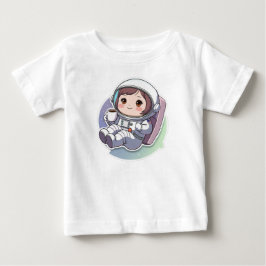 かわいい宇宙飛行士 ベビーTシャツ