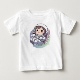 かわいい宇宙飛行士 ベビーTシャツ