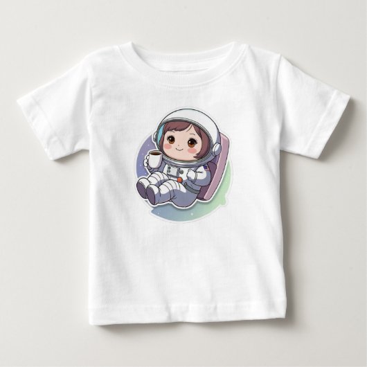 かわいい宇宙飛行士 ベビーTシャツ (正面)