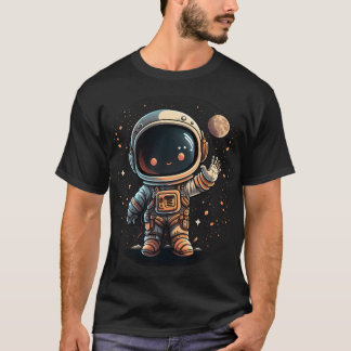かわいい宇宙飛行士 Tシャツ