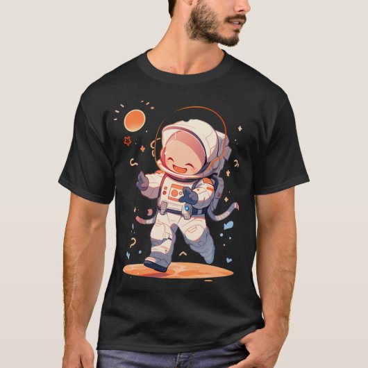 かわいい宇宙飛行士 Tシャツ (正面)