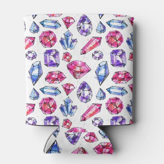かわいい宝石のパターン 缶クーラー (裏面)