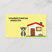 かわいい家とペットの座り方 名刺 (裏面)