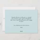 かわいい家と雪のクリスマスフラット シーズンカード (裏面)