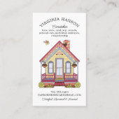 かわいい家の介護サービス独身のサイド 名刺 (正面)