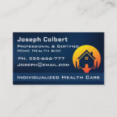 かわいい家の介護サービス独身のサイド 名刺 (正面)