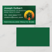 かわいい家の介護サービス独身のサイド 名刺 (正面/裏面)