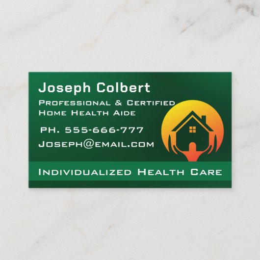 かわいい家の介護サービス独身のサイド 名刺 (正面)