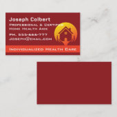 かわいい家の介護サービス独身のサイド 名刺 (正面/裏面)