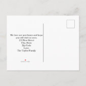 かわいい家の引越し案内はがき 案内ポストカード (裏面)