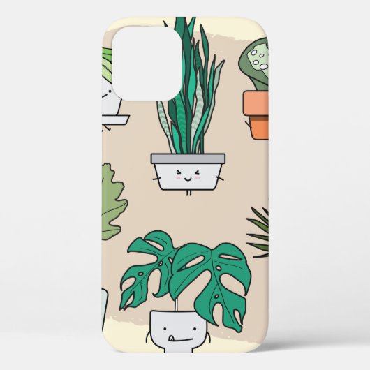 かわいい家の植物のセットをポット。植カラフル物 Case-Mate iPhoneケース (裏面)