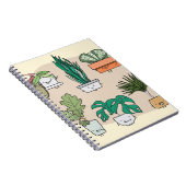 かわいい家の植物のセットポット。植物カラフル質 ノートブック (右側)